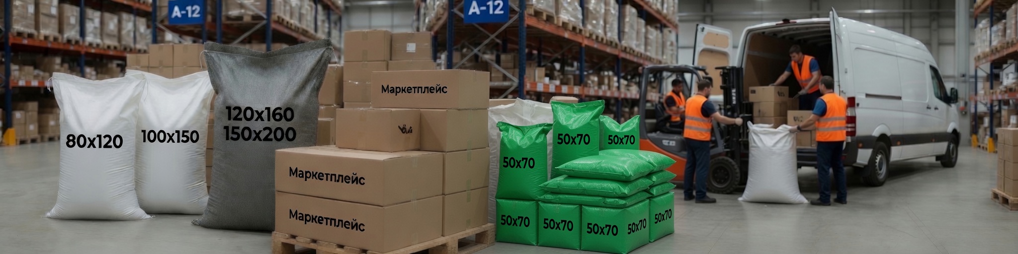 Мешки полипропиленовые для картонных коробок