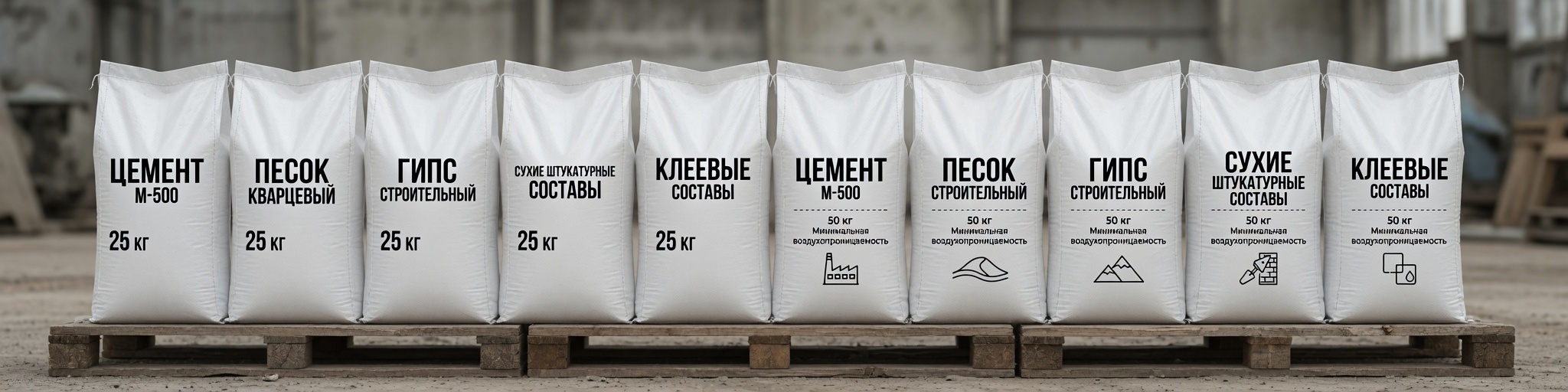 Мешки полипропиленовые для строительных смесей