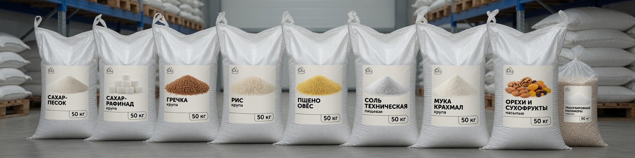 Мешки полипропиленовые для сыпучих продуктов