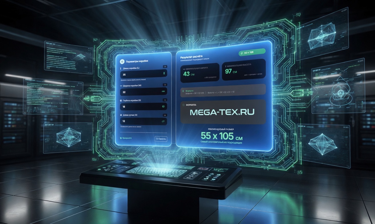 Онлайн-калькулятор расчета размера полипропиленового мешка под коробку