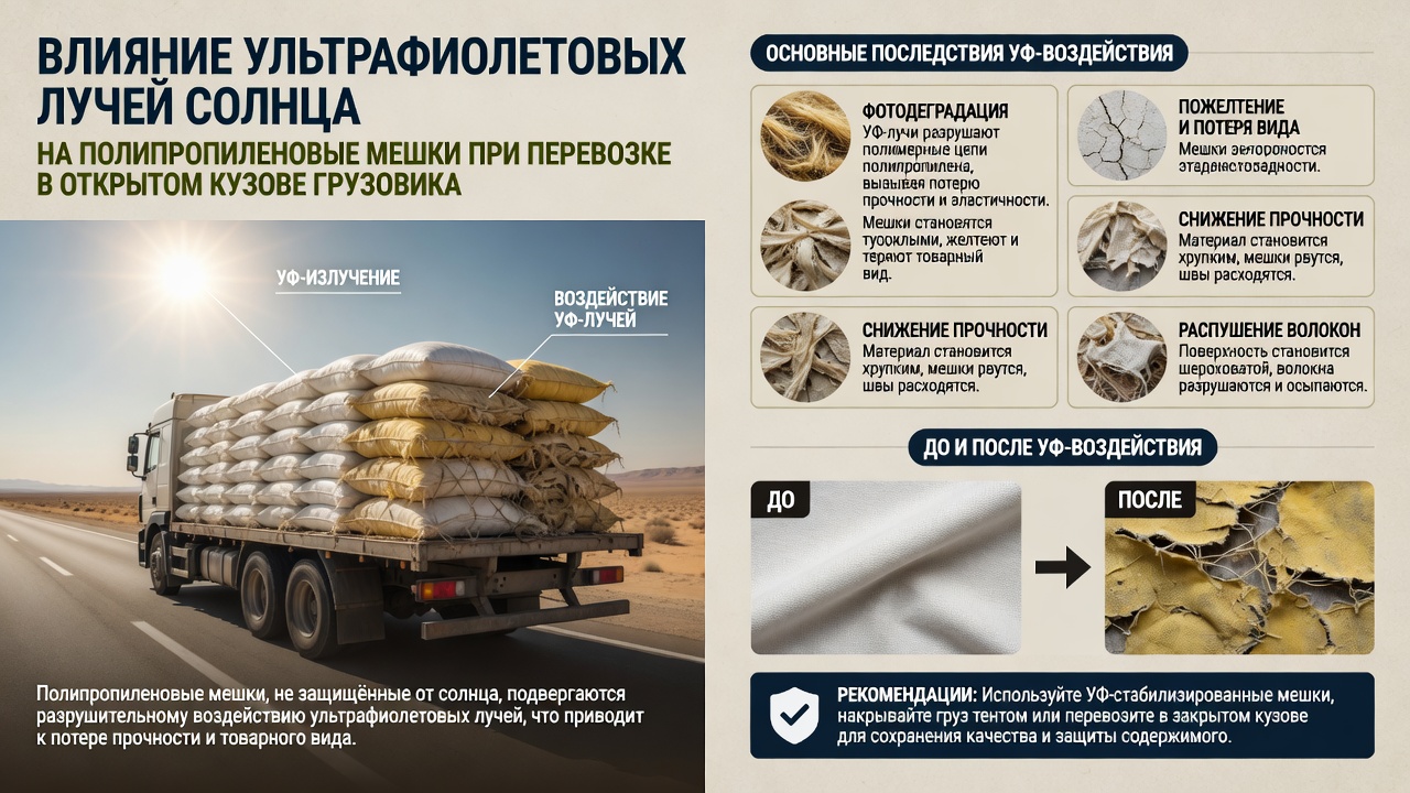 Можно ли перевозить полипропиленовые мешки в открытом кузове