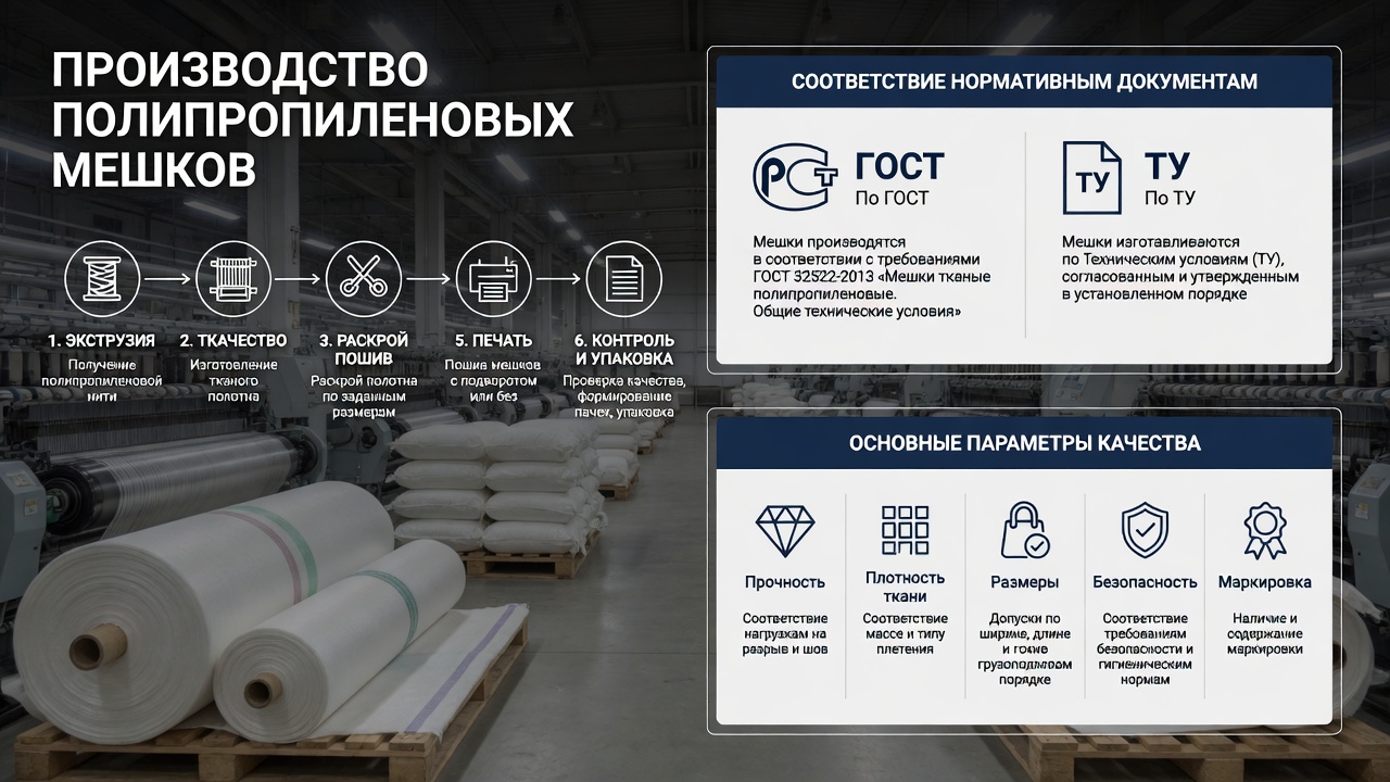 ГОСТ и ТУ на полипропиленовые мешки