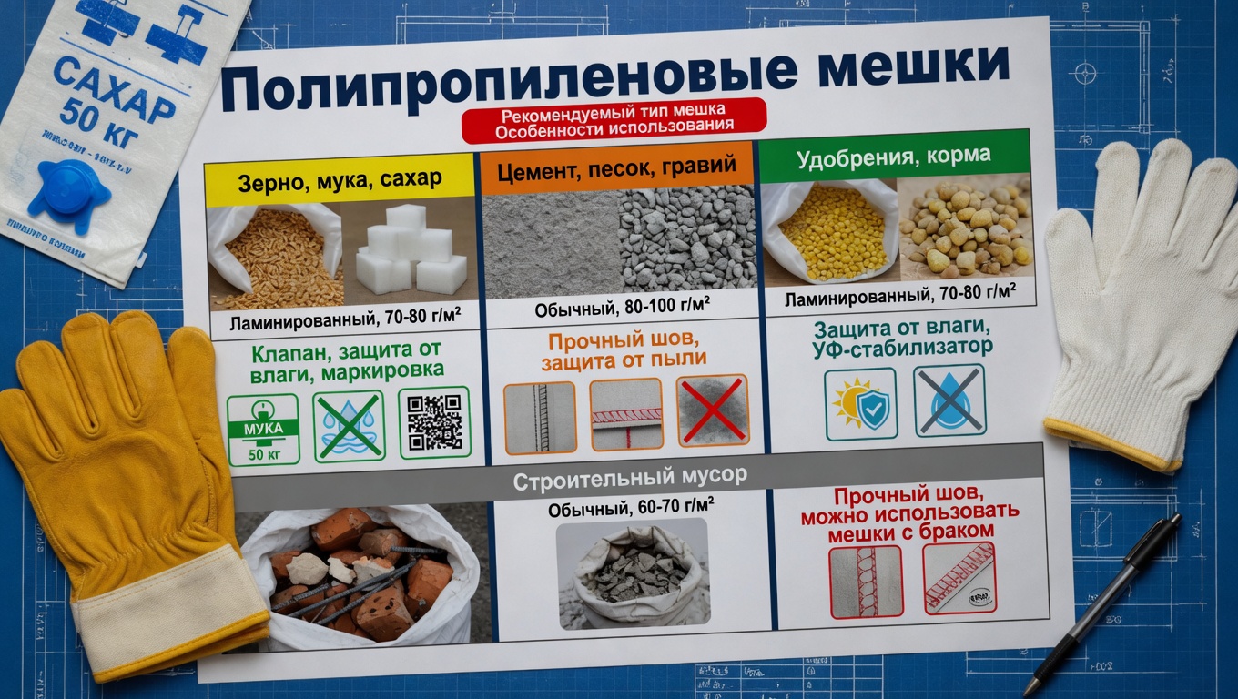 Как правильно использовать полипропиленовые мешки: практическое руководство
