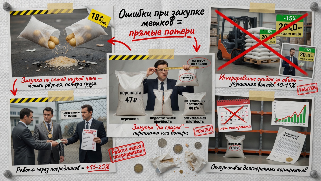 Типичные ошибки при закупке полипропиленовых мешков