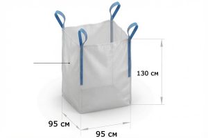 Биг-бэг МКР 95*95*130 см, 4 стропы,  на 1500 кг, объем 1,3 куб м